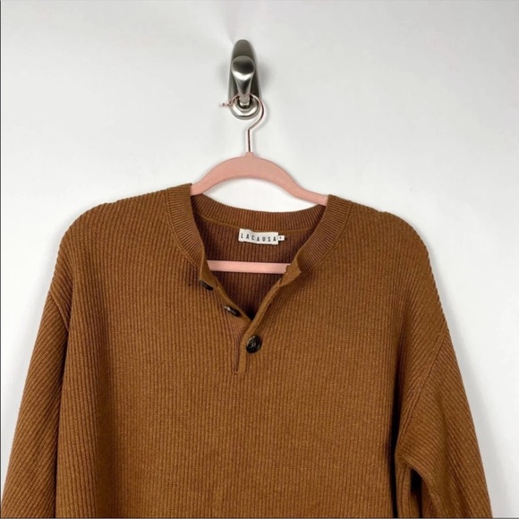 Lacausa La Brea Henley Sweater in Fox - Picture 7 of 7